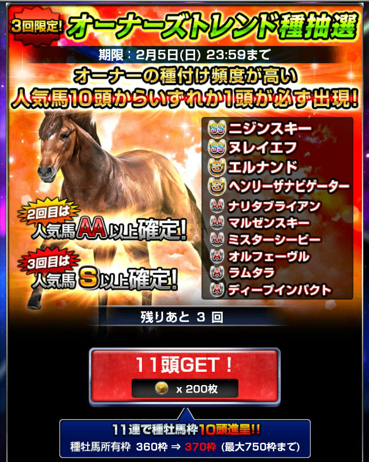 ダービーインパクトオーナーズトレンド種抽選 (4)